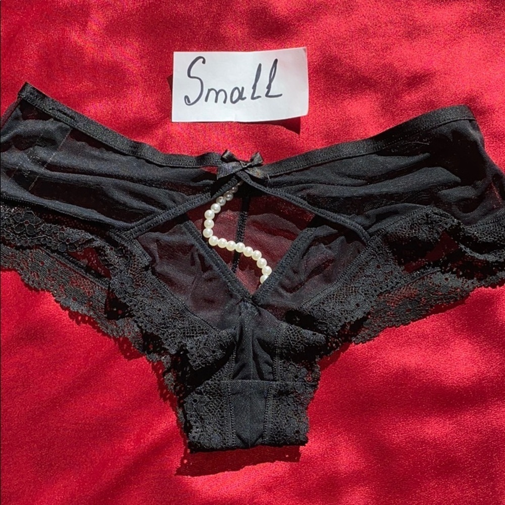 Lace Mesh Satin Panty Bikini Cheeky Very Sexy Sz S